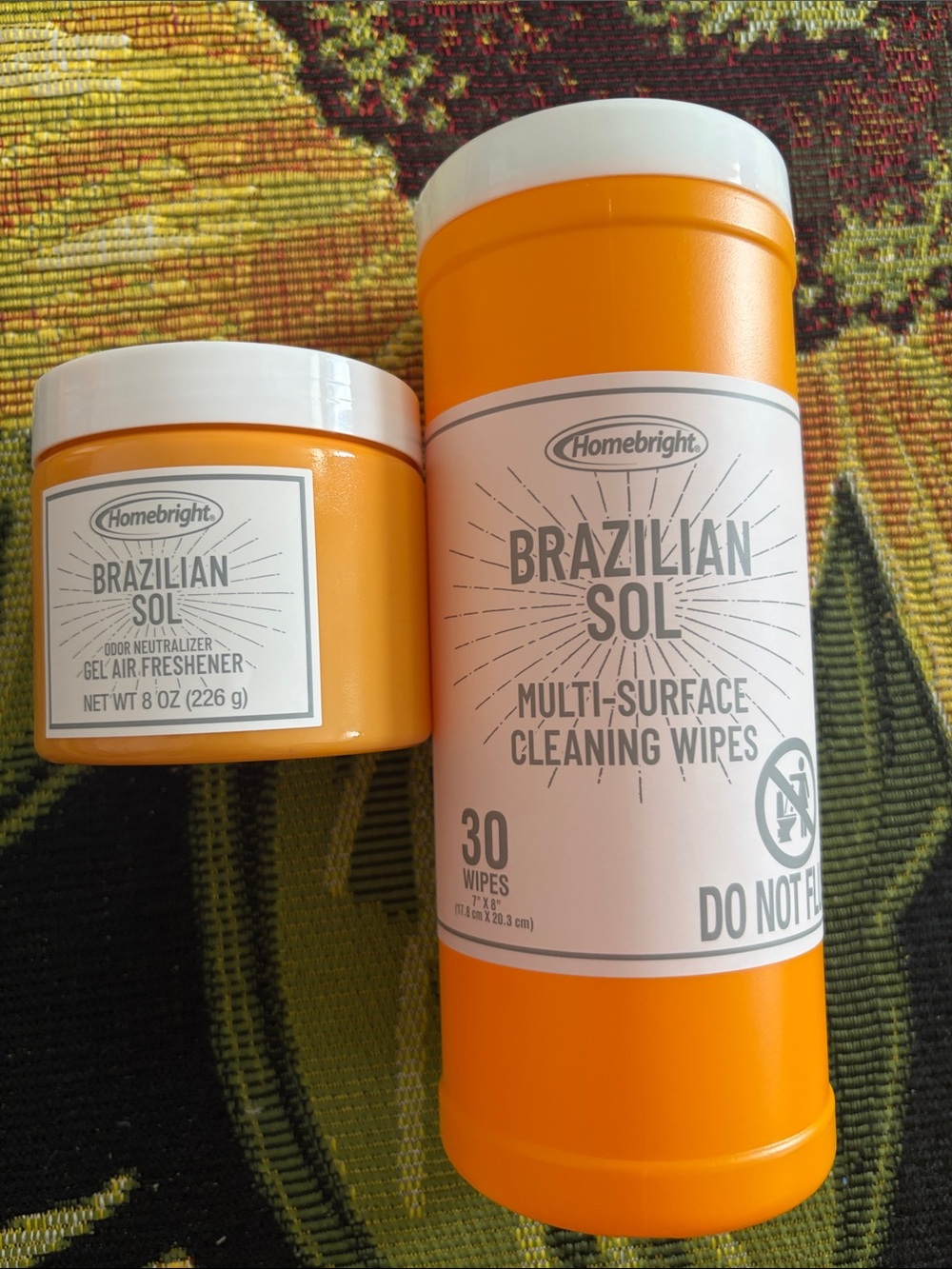 Homebright Brazilian Sol Orange Multi-Surface Cleaning Wipes& Gel Air Freshener